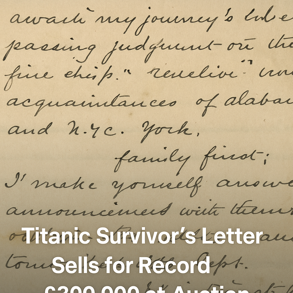 Rare Titanic Letter Fetches £300,000: A Haunting Message from the Past